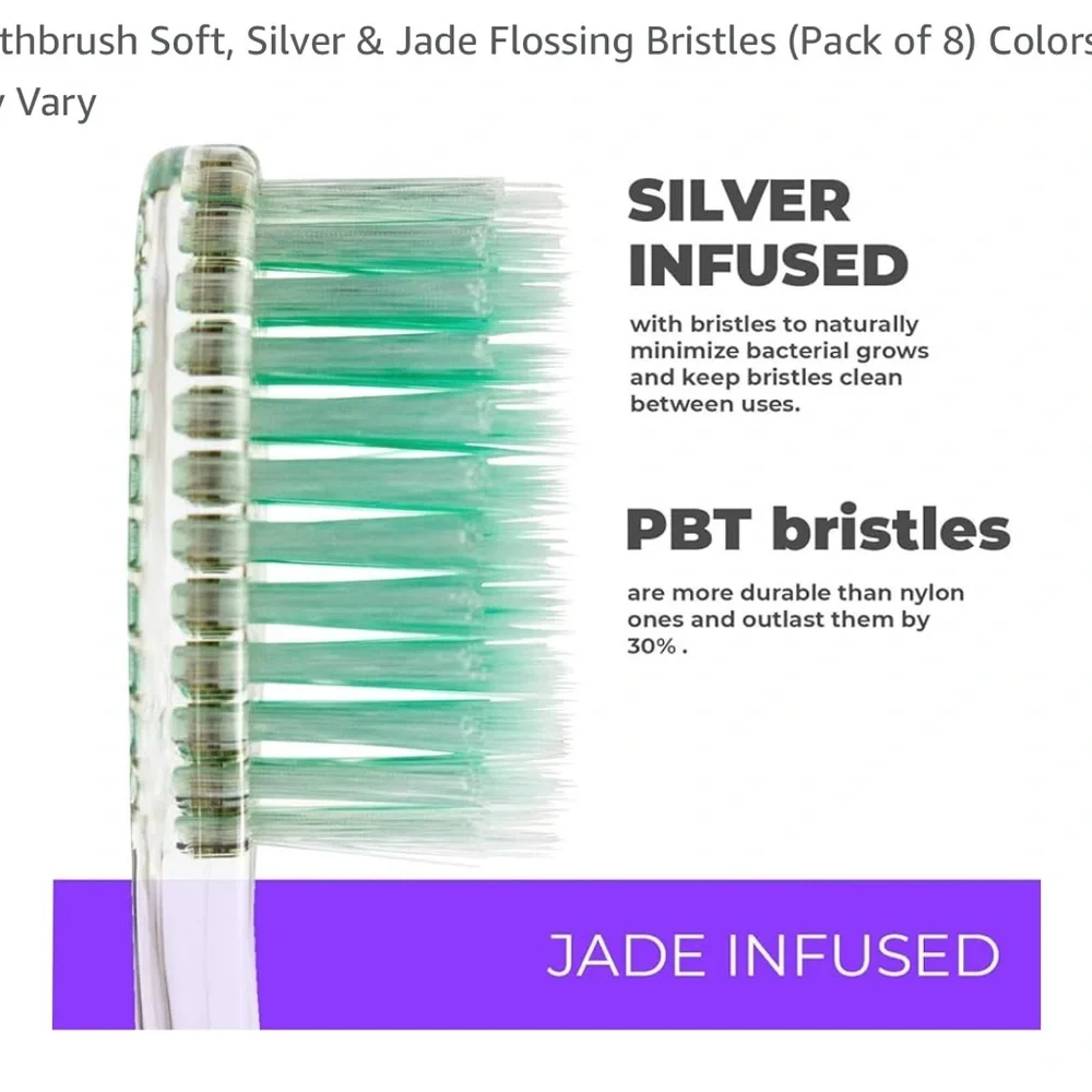 Silver and Jade Toothbrush Set